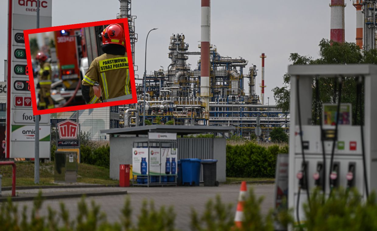 Wyciek na terenie rafinerii. Służby w akcji