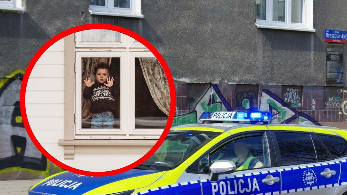 Zauważyła dziecko na parapecie, zaczęła krzyczeć. Wezwano policję