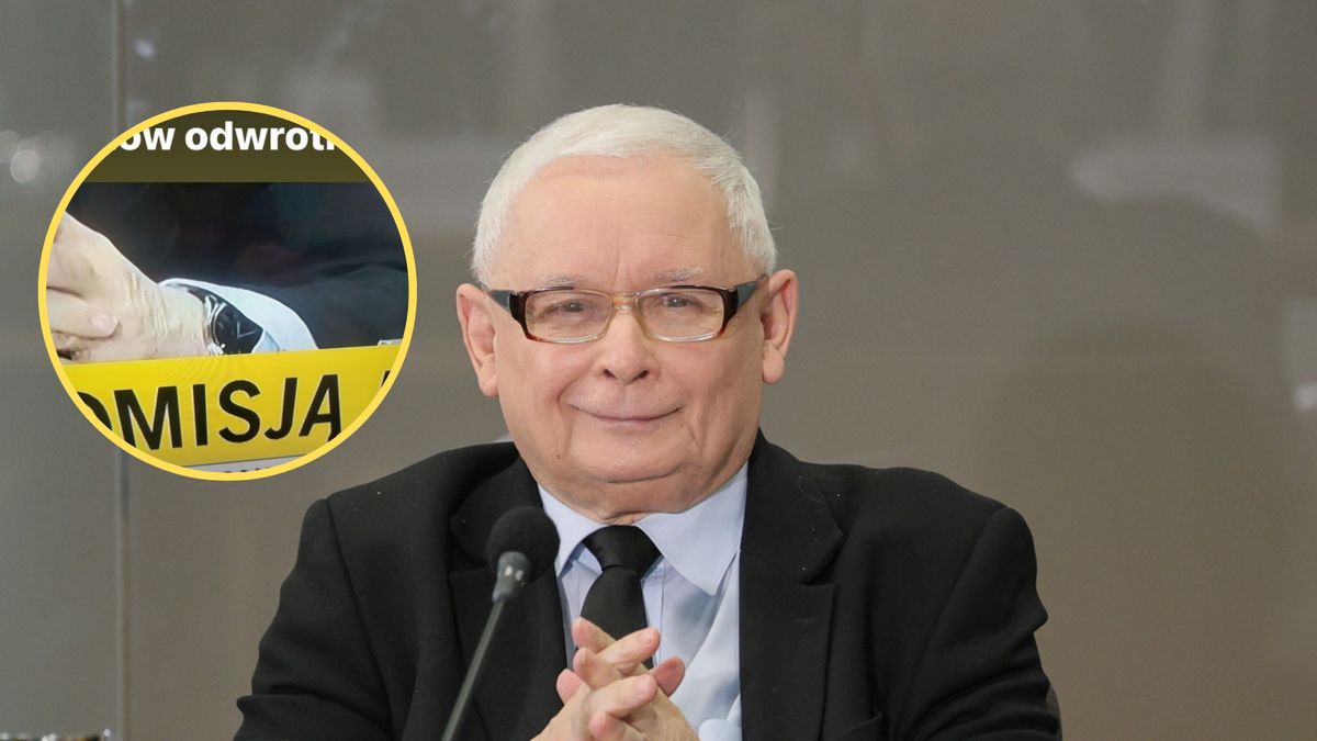 Jarosław Kaczyński znów źle założył zegarek?