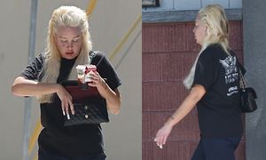 Odchudzona Amanda Bynes z kryształkami na brwiach i paczką papierosów w dłoni pomyka ulicami Los Angeles (ZDJĘCIA)
