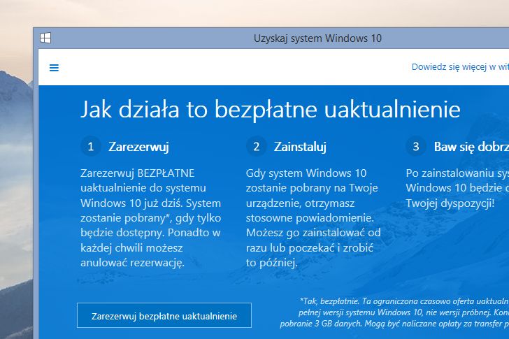 Usuwamy natrętne powiadomienia o aktualizacji do Windows 10