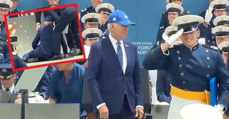 Biden przewrócił się podczas ceremonii w Akademii Sił Powietrznych