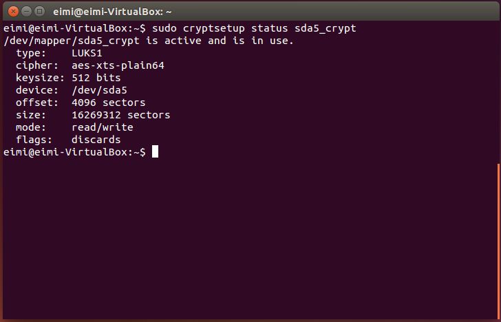 Domyślne ustawienia całodyskowego szyfrowania w Ubuntu 14.04 LTS
