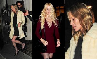 Kate Moss i Claudia Schiffer w kusych "kieckach" balują jak za dawnych, dobrych czasów. Wciąż olśniewają?