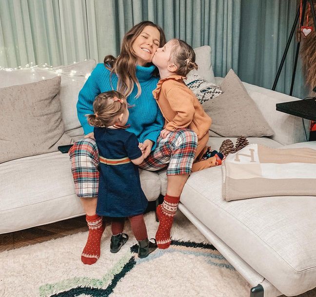 Anna Lewandowska z córkami