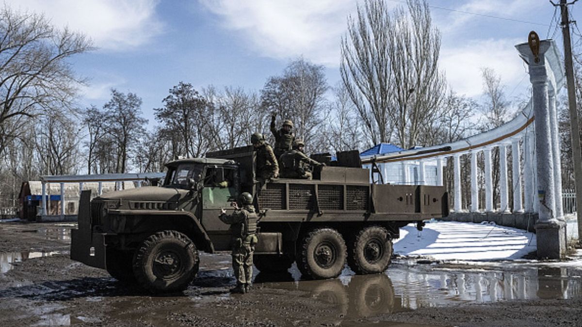 Ukraińscy żołnierze w Bachmucie 