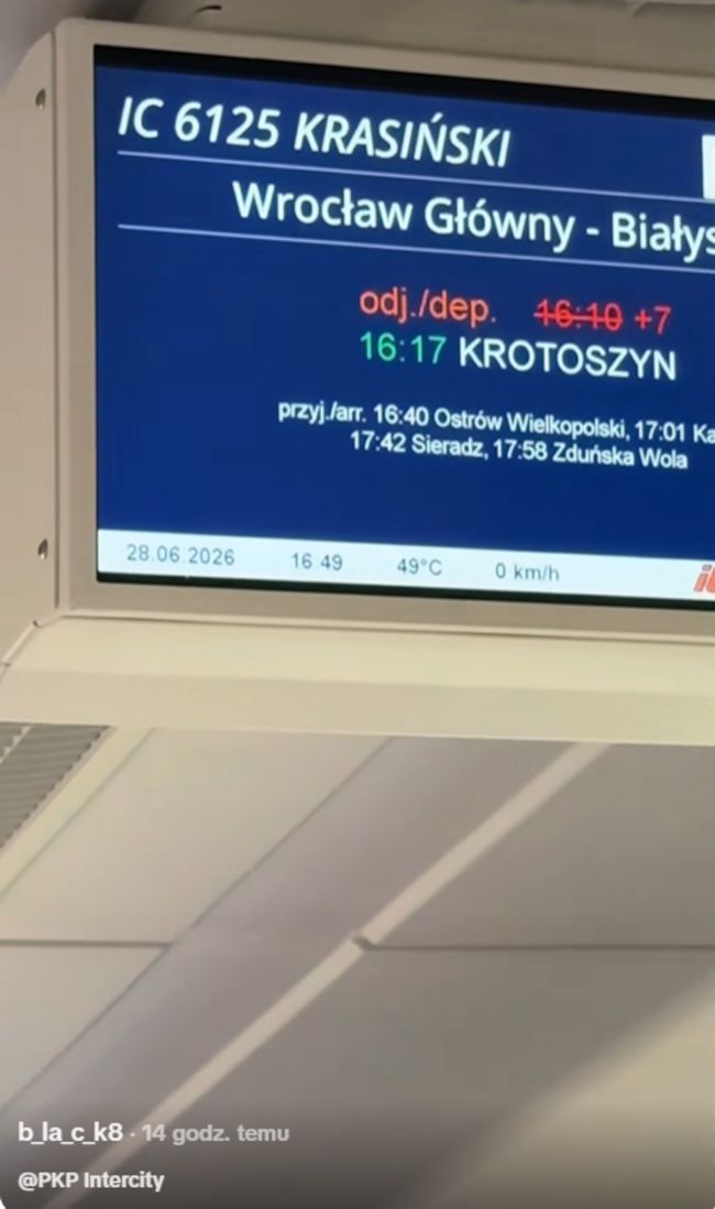 Upały doskwierały pasażerom pociągów