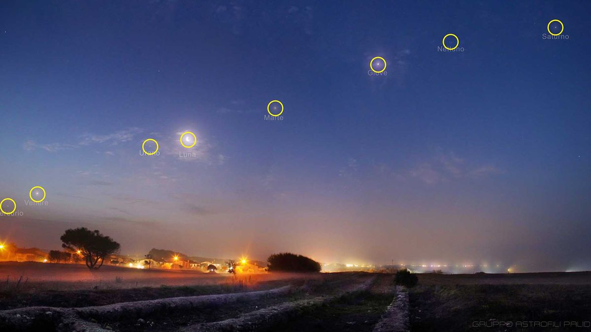 7 planet i Księżyc na jednym zdjęciu nieba. Taka szansa długo się nie powtórzy 1