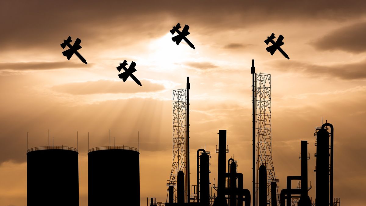 Military drones over an oil refinery
Anton Petrus