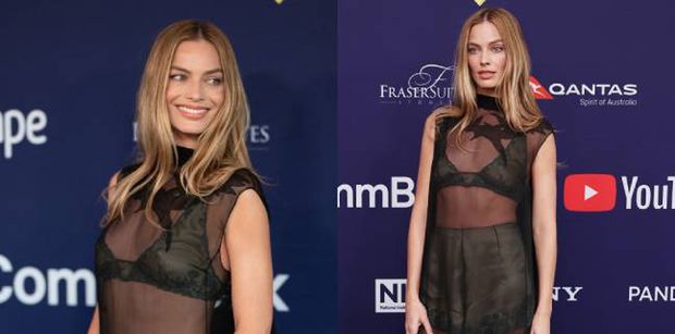 Margot Robbie w prześwitującej pelerynce zachwyca na ściance w Sydney. Faktycznie "najpiękniejsza kobieta na świecie"? (ZDJĘCIA)