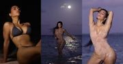 Kim Kardashian wygina się podczas nocnej sesji na karaibskiej plaży (ZDJĘCIA)