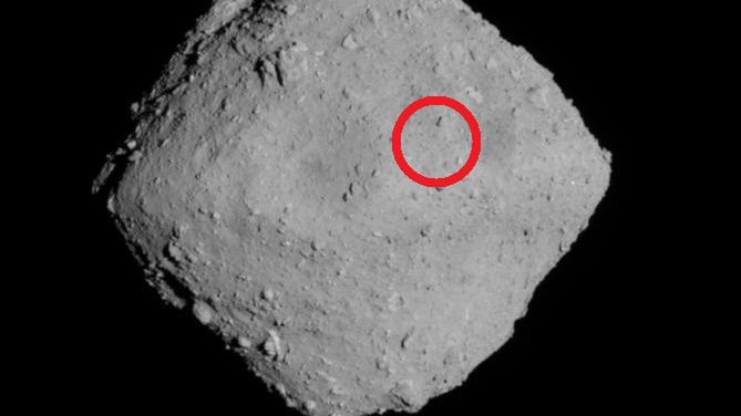 Hayabusa 2. Miejsce, z której pobrano próbki