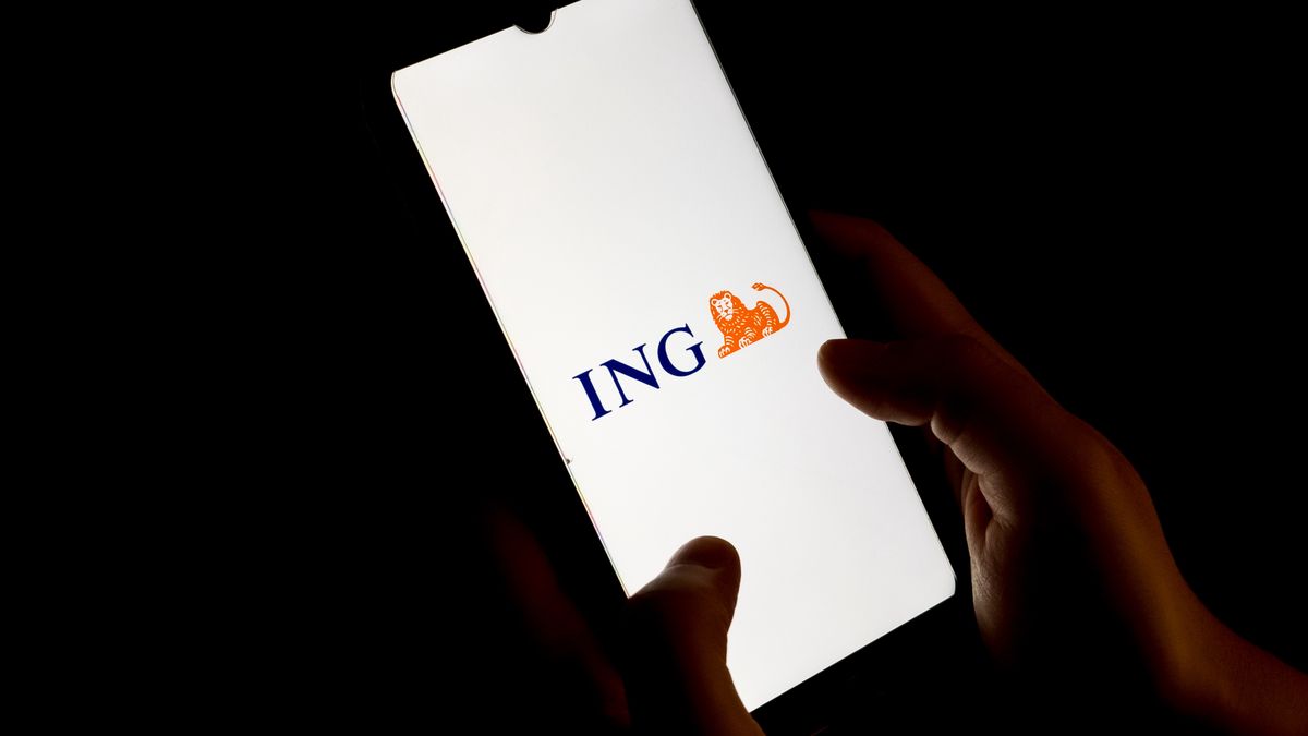 In this photo illustration an ING Group logo seen displayed on a smartphone screen in Athens, Greece on November 2, 2023. (Photo by Nikolas Kokovlis/NurPhoto via Getty Images)