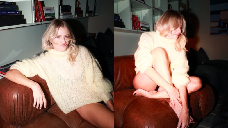 Roznegliżowana Małgorzata Kożuchowska pozuje w bieliźnie