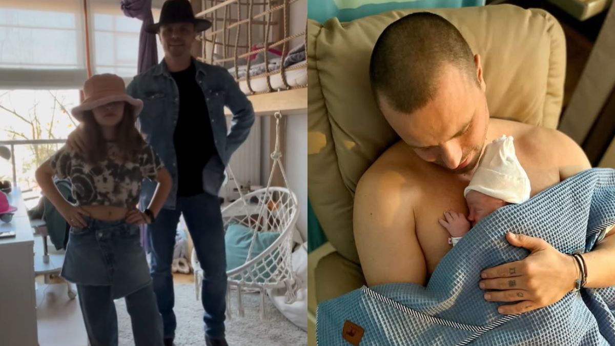 Marcin Hakiel zabrał córkę w odwiedziny do brata