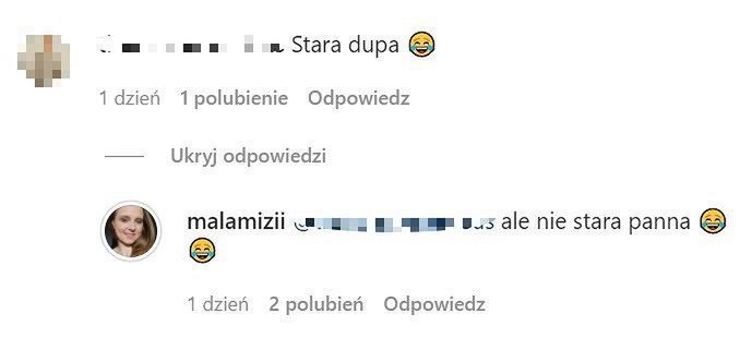Wymowny komentarz Agnieszki 