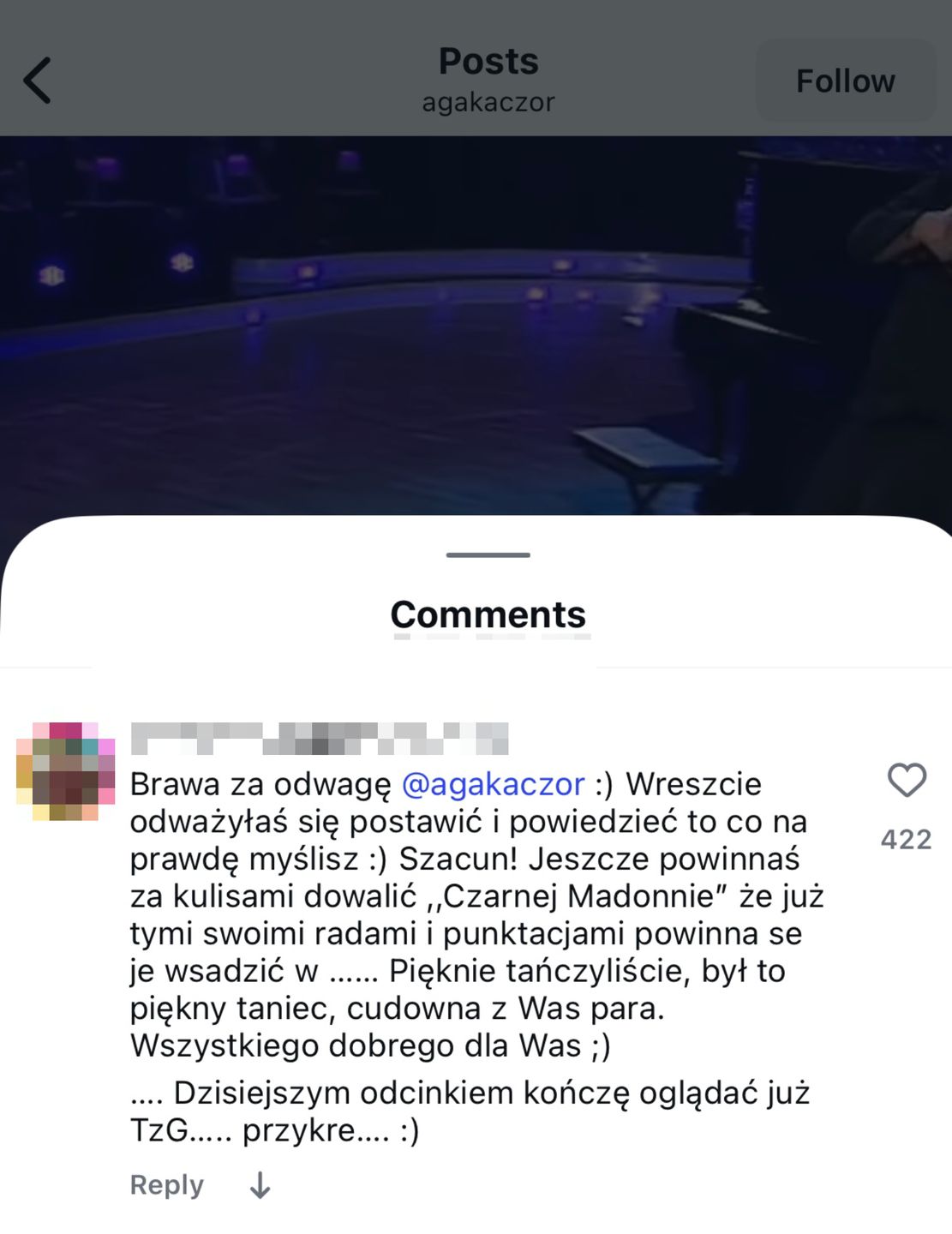 Agnieszka Kaczorowska na Instagramie