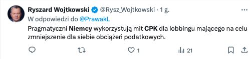 Wpis Ryszarda Wojtkowskiego