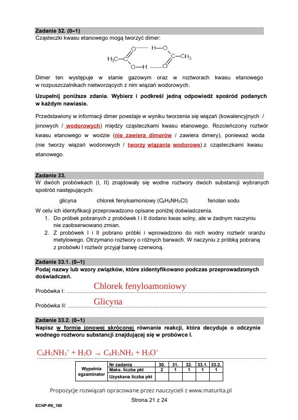 Propozycje rozwiązań opracowane przez nauczycieli z www.maturita.pl