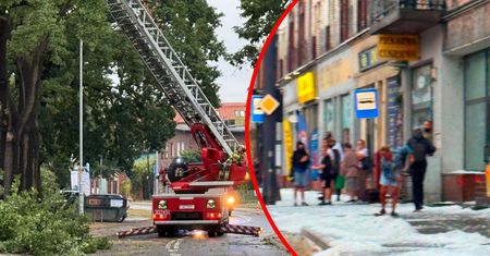 Burzowy armagedon na południu Polski. Zrobiło się biało jak w zimie