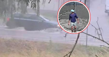 Woda po kolana i zalane ulice. Gwałtowna ulewa w Gryfinie