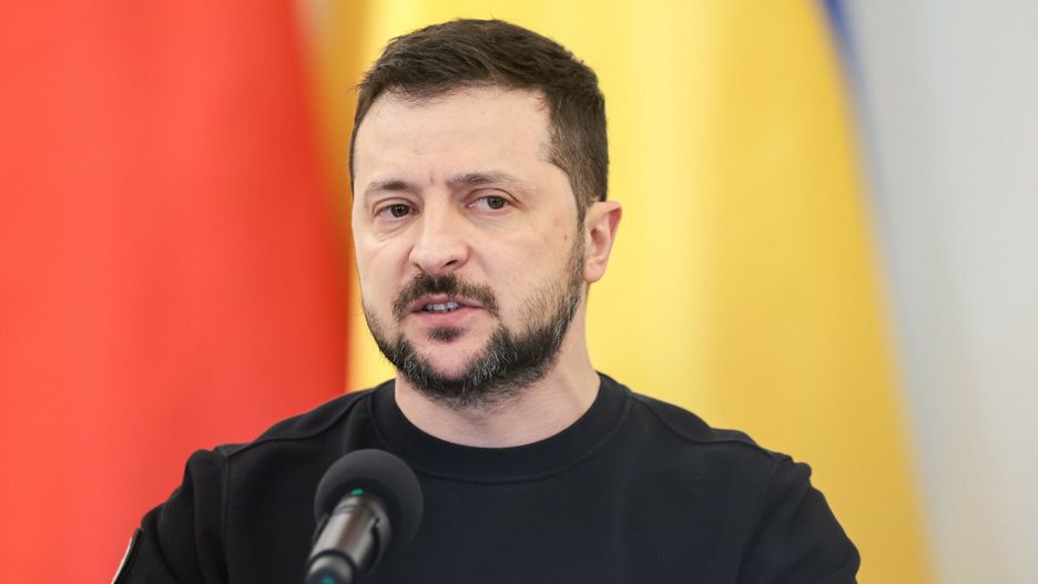 Prezydent Ukrainy Wo?odymyr Ze?enski z wizyt? w Polsce
05.04.2023 Warszawa Wizyta prezydenta Ukrainy Wolodymyra Zelenskiego w Polsce 
Fot. Tomasz Jastrzebowski/REPORTER
n/z: Wolodymyr Zelenski
Tomasz Jastrzebowski/REPORTER