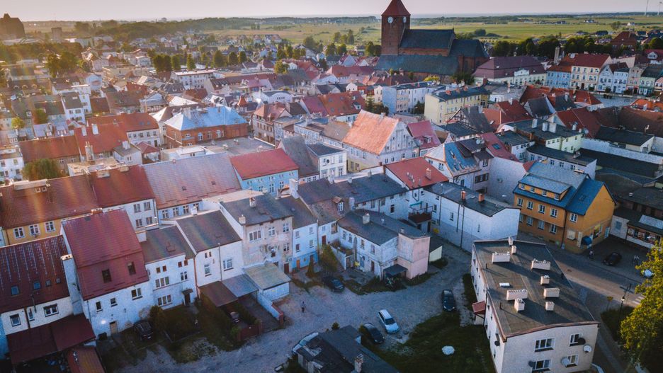 Darłowo z lotu ptaka