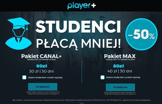 Player z promocją dla studentów