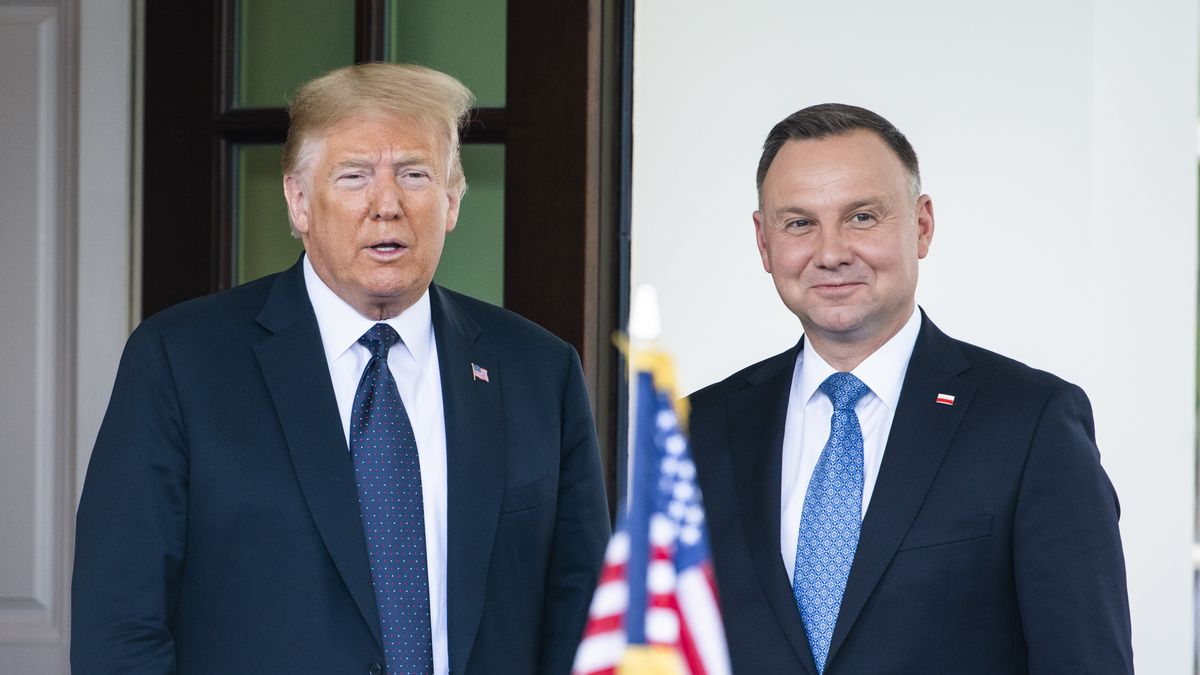 Donald Trump rozmawiał z Andrzejem Dudą o chipach. Zdj. z 2020 r