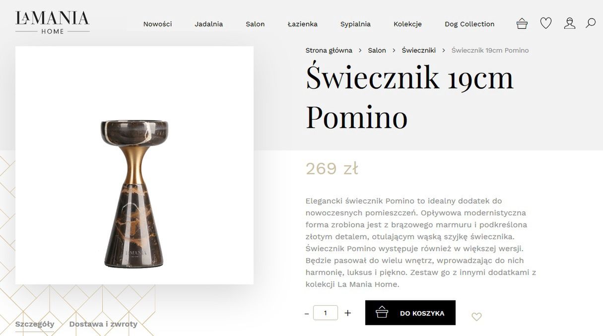 Świecznik "projektu" Joanny Przetakiewicz
