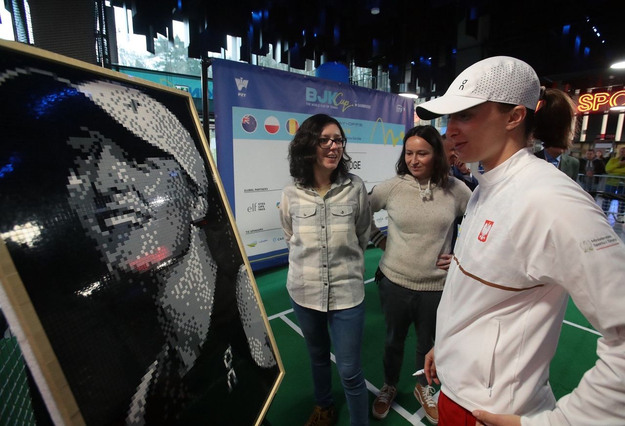 Gorzów: Fanka Igi Świątek zrobiła jej portret z... klocków Lego