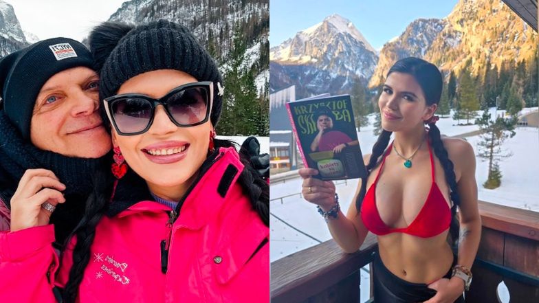 Karolina Skiba czyta książkę męża