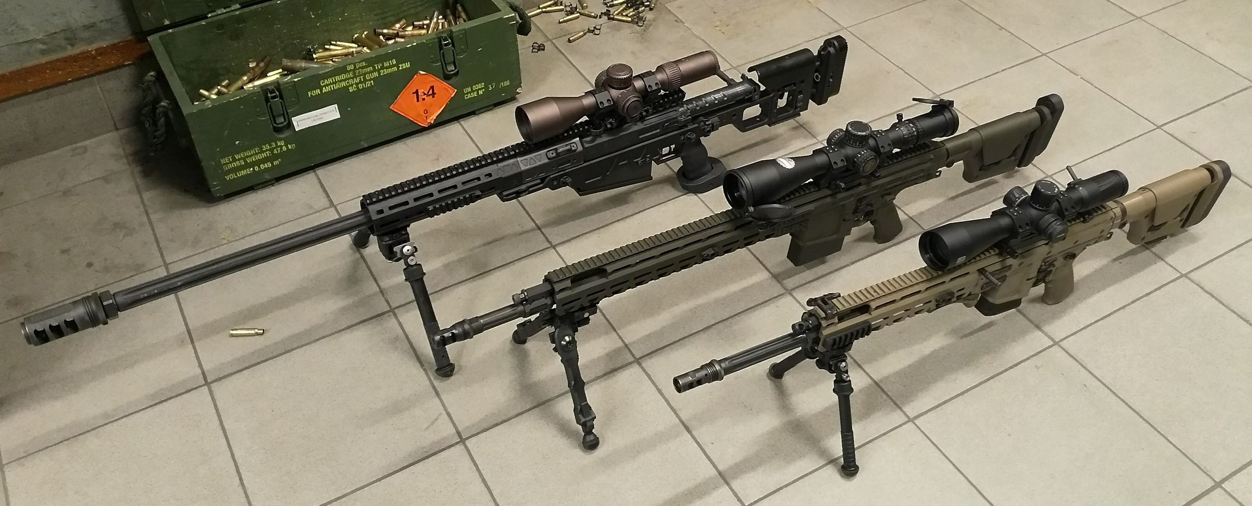 Karabiny: MWS-25, MWS-38 oraz SR-50M.