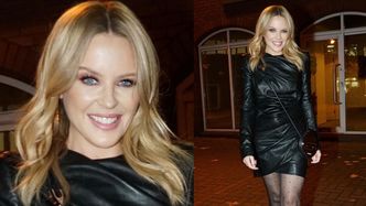 52-letnia Kylie Minogue pokazuje zgrabne nogi i śnieżnobiałe ząbki na spacerze (ZDJĘCIA)