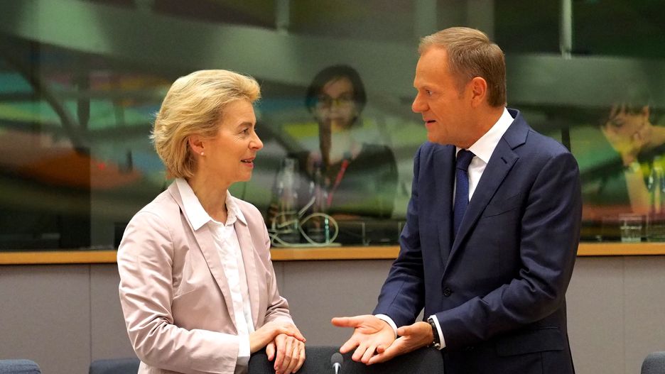 Belgium, Brussels: Ursula von der Leyen, president of the European Commission and the European Council President Donald Tusk
Belgium, Brussels -  October 18, 2019.Ursula von der Leyen, president of the European Commission and the European Council President Donald Tusk,Image: 478139463, License: Rights-managed, Restrictions: * France, Germany and Italy Rights Out *, Model Release: no, Credit line: Dogas/Euc/Ropi / Zuma Press / Forum
Dogas/Euc/Ropi / Zuma Press / Forum
Dogas/Euc/Ropi, rop_211019_320.jpg, zarchive, Press