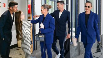 Elegancka Anna Lewandowska w towarzystwie Roberta stawiła się w sądzie. Piłkarz znalazł czas na selfie z fanami