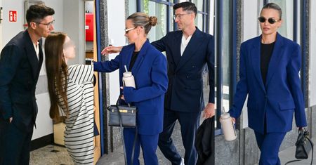 Elegancka Anna Lewandowska w towarzystwie Roberta stawiła się w sądzie. Piłkarz znalazł czas na selfie z fanami