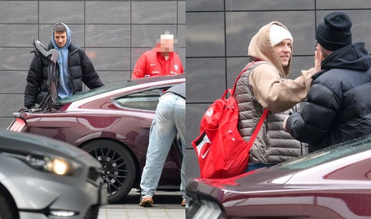 Reprezentacja Polski "przyłapana" przed hotelem