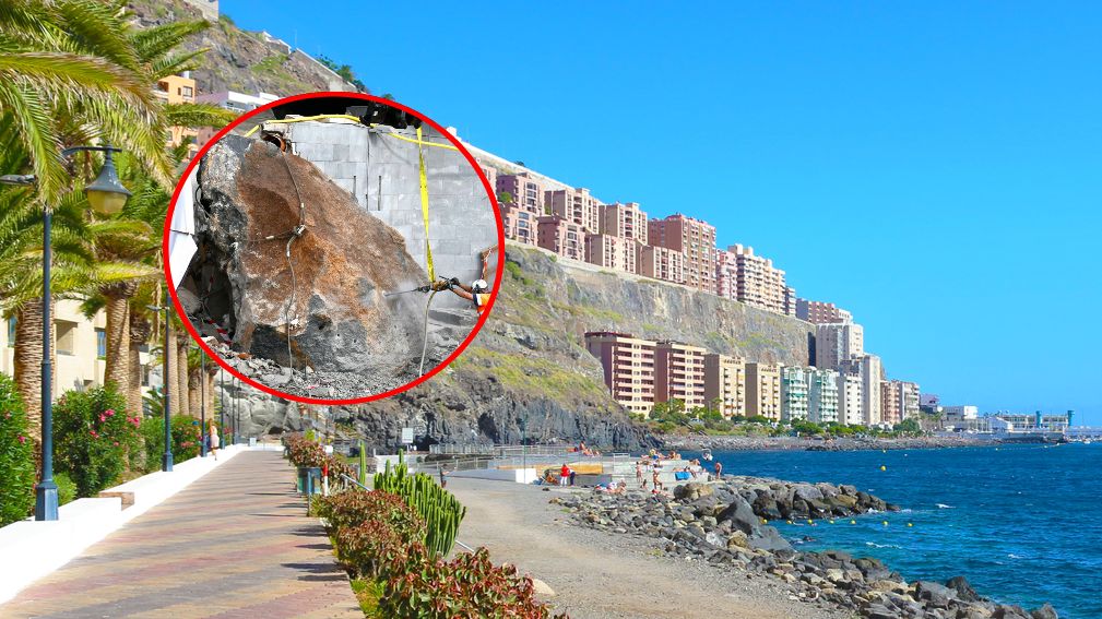 Skała uszkodziła rurę od kanalizacji na Teneryfie