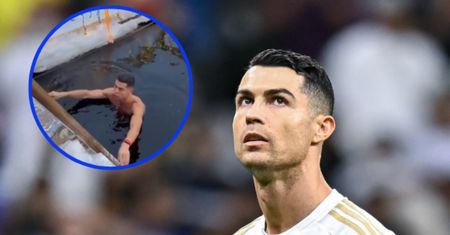 Cristiano Ronaldo zanurza się w lodowatej wodzie. Wyczyn został doceniony