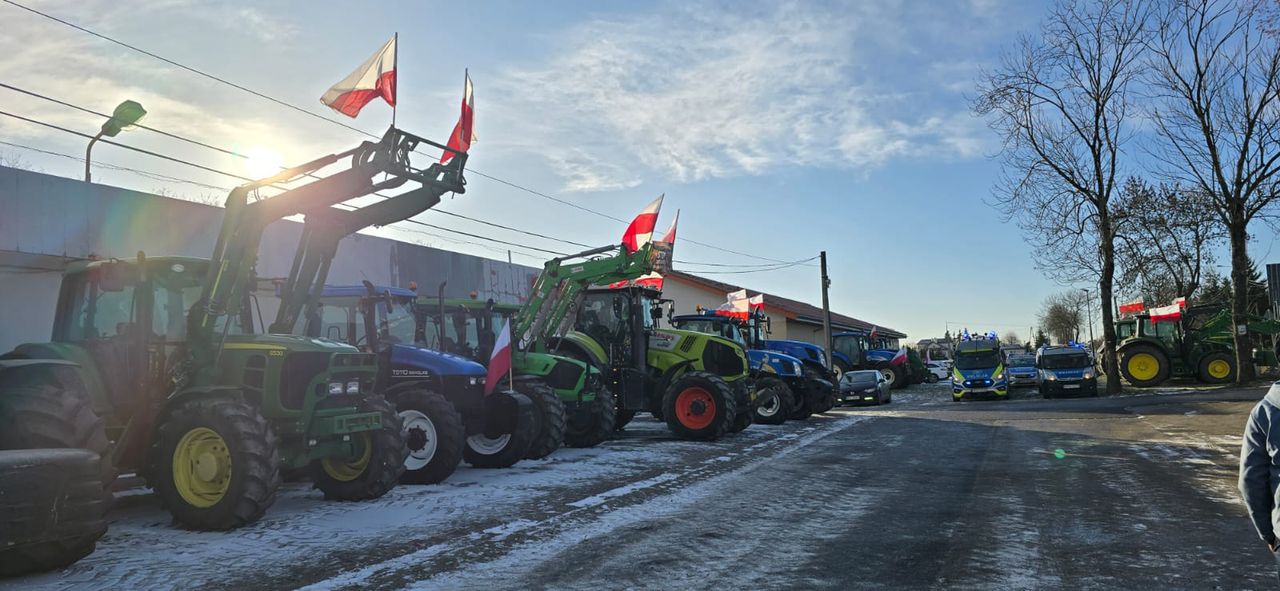 Protest rolników w Bielsku 