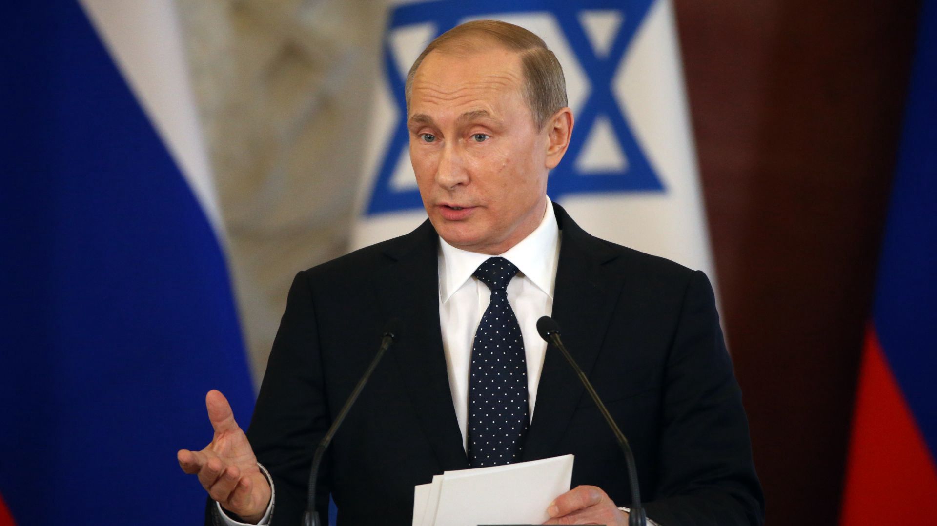 Putin podejmujący Benjamina Netanjahu na Kremlu