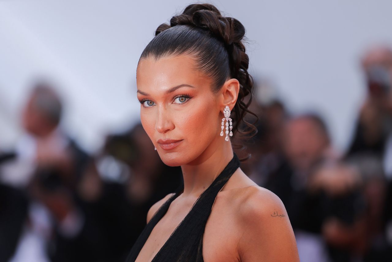 Stylish Bella Hadid in the hottest trend of the season.