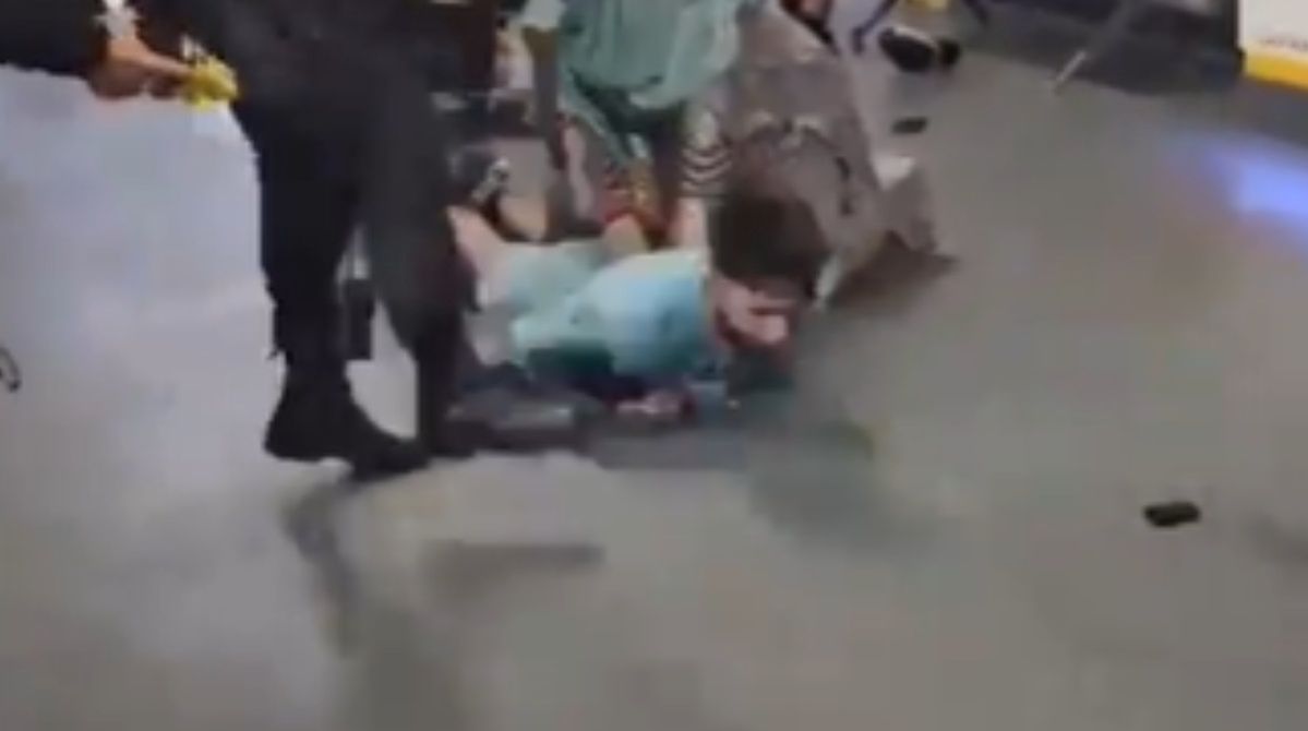 Shocking police brutality video from Manchester Airport sparks outrage