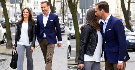 Kinga Rusin i Piotr Kraśko wyszli ze studia Dzień Dobry TVN w bardzo dobrych humorach [Zdjęcia]