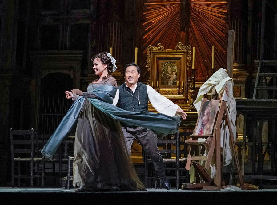 Aleksandra Kurzak (Tosca) i SeokJong Baek (Cavaradossi) w sezonie 2024/25 w MET © Karen Almond / Met Opera