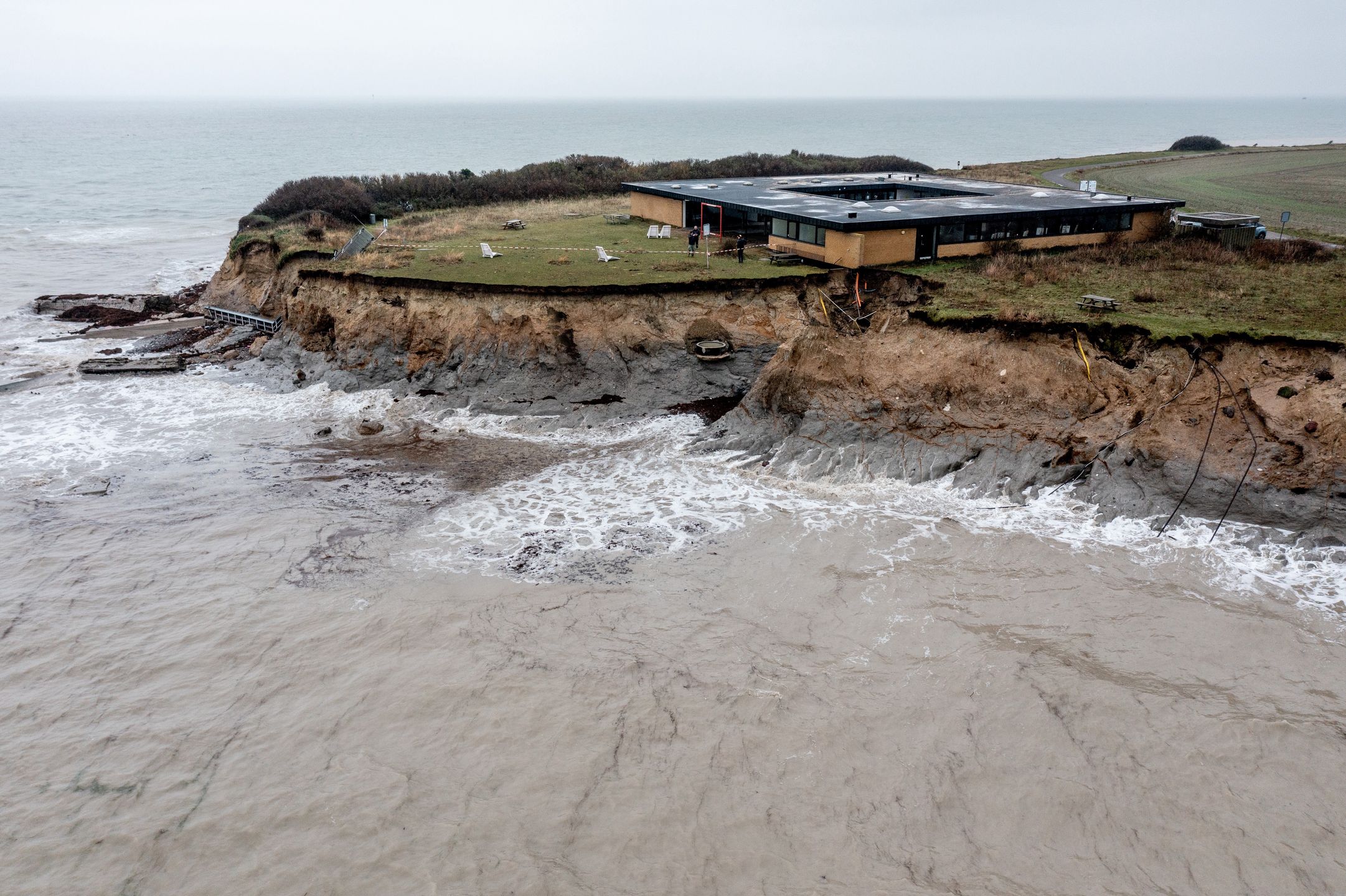 Zniszczenia na duńskim wybrzeżu