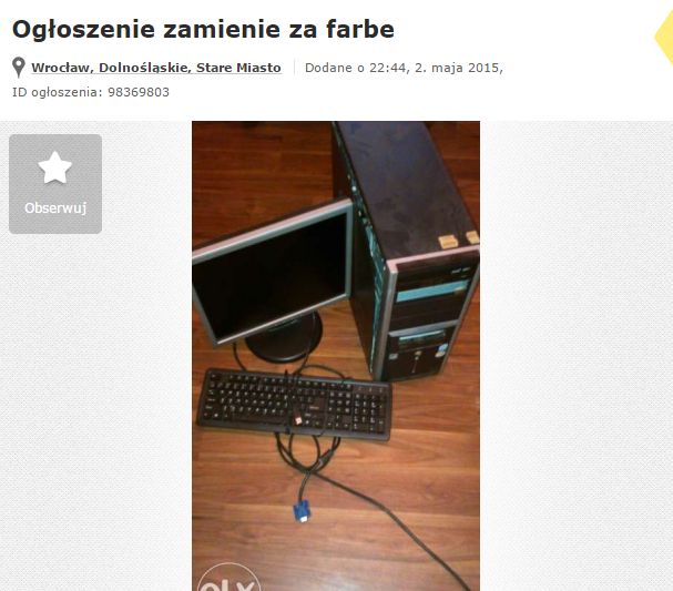 “Zamienię komputer na coś z wędkarstwa”. Co możecie dostać za smartfon, tablet lub stary komputer: perełki z ogłoszeń! 3