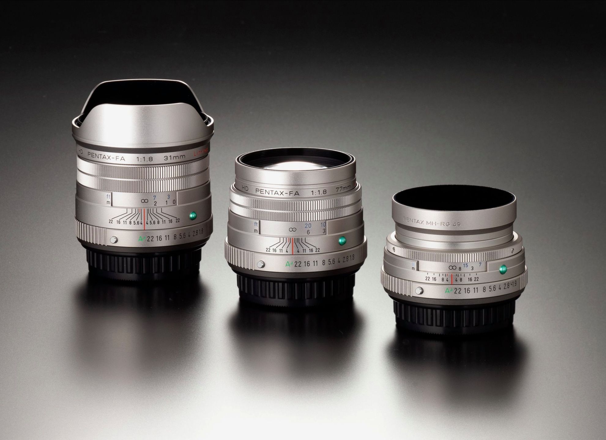Ricoh prezentuje 3 odświeżone szkła do Pentaxa: 31/1.8, 43/1.9 oraz 77/1.8 w limitowanych wersjach 3