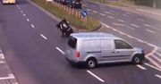 Zdarzenie z udziałem motocyklisty w centrum Zielonej Góry